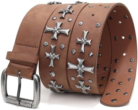 Mikbnfrb Black Studded Belt, 4Pcs Y2K Accessories Metal 