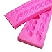 Silicone Fondant Twist Rope Molds, Fritter-Shaped, FineGood 2 Pack Sugar Paste Kitchen Tools Cake Decorating - Pink