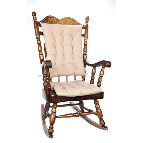 Trenton Gifts 2 Piece Padded Rocking Chair Cushion Set - Beige