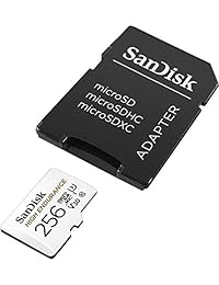 SanDisk   Tarjeta microSDXC de alta resistencia de 256 GB con adaptador para sistemas de monitorado de salpicaderos y hogares, C10, U3, V30, 4K UHD, tarjeta micro SD, Sdsqnr 256G GN6IA