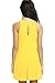 Sarin Mathews Women's Halter Neck Sleeveless Casual Swing T-Shirt Loose Dress Yellow M