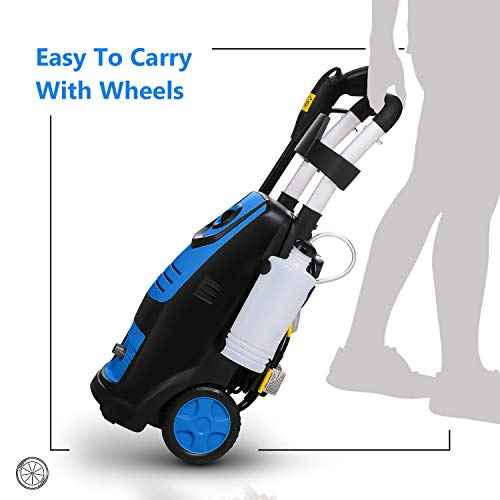 Suyncll High Power Washer Electric Pressure Washer,3800PSI 2.8GPM Pressure Washer Car Patio Garden Yard Cleaner(Blue)