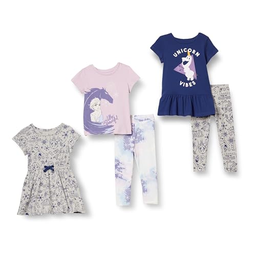 Amazon Brand Spotted Zebra Girls' Disney Mix-and-Match Outfit Sets, 5-Piece Fro…