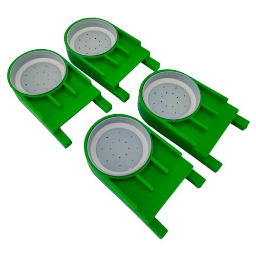 Aukbeefun 4 Pack Bee Entrance Feeder,Green Bee Hive Feeder for Mason Jars