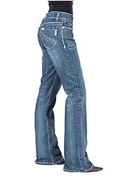 Stetson Womens Gris w Chevron bolsillo trasero
