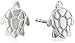 Sterling Silver Turtle Necklace and Earrings Jewelry Set, 18