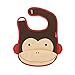 Skip Hop Zoo Little Kid and Toddler Tuck-Away Water Resistant Baby Bib, Multi Marshall Monkey