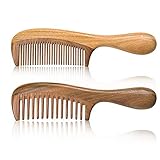 Wood comb, wide tooth comb ,nature Green sandalwood comb hand made 100% nature hair comb Anti static wide tooth hair comb fine tooth hair comb Scalp massage combs nature made