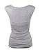 Cowl Neck Ruched Side Slim Fit Top S-3XL (18 Colors)