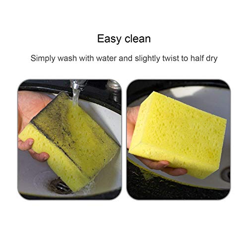 TriPole Car Cleaning Sponge Car Wash Sponge Artifact 4 Pack Non
