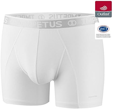 IMPETUS Innovation Thermal Underwear Boxer Brief, White, Medium