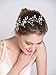 FXmimior Bridal Wedding Headpiece Hair Vine Crystals Rhinestone Headband Tiara Wedding Party Evening Hair Accessory (gold)