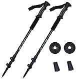 Trekking Poles Collapsible Adjustable 2pc/Set Aluminum Telescopic Hiking Pole Walking Sticks with Quick Release Lever Lock and Ergonomic Grip
