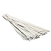Quwei Stainless Steel Cable Ties-Locking Metal Zip-Exhaust Strap- Wrap Coated 100pcs 11.8 Inches Multi-Purpose Locking Cable Ties