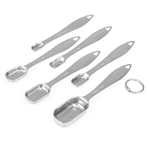 Accurate 18/8 Stainless Steel Measuring Spoons, Heavy Duty Good Handle