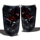 Smoked 1989-1996 Ford F150/F250/Bronco Tail Lights Rear Brake Smoke Lamps Pair L+R 1990 1991 1992 1993 1994 1995