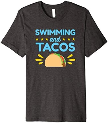 Mens Swimming And Tacos Tee Shirt Swimmer Gifts XL Dark Heather