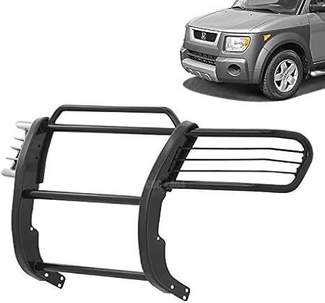 Amazon 03 09 ホンダ エレメント グリルガード バンパーガード ブラック 並行輸入品 グリルガード 車 バイク