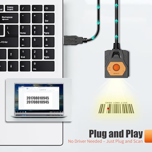NETUM Scanner per codici a barre fisso NT-480, scanner industriale 1D 2D per codici QR con connessione USB, scanner incorporato con rilevamento automatico per chioschi, trasportatori, POS, produzione