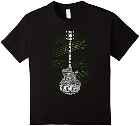 Kids Guitar Musician Guitarist T-Shirt 12 Black