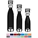 MIRA Stainless Steel Vacuum Insulated Water Bottle | Leak-Proof Double Walled Cola Shape Bottle | Keeps Drinks Cold for 24 Hours & Hot for 12 Hours (Black, 17 oz (500 ml, 0.53 qt))