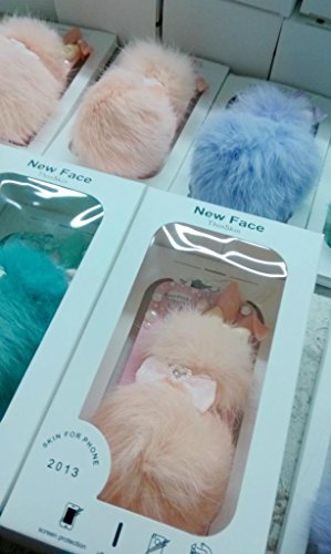 Iphone 6plus Case, iphone 6splus Case, LU2000 3D Rabbit Shape Fluffy Phone Fur Phone Case Bling Pearl Crystals Sparkle Jeweled for Apple Iphone 6+ /6s+ Plus(5.5") Inch All Carriers - Pink