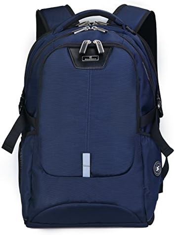 TSA Friendly ScanSmart Laptop Backpack - Fits Most 17 Inch Laptops and Tablets Water Resistant (Black/Blue) (Blue)