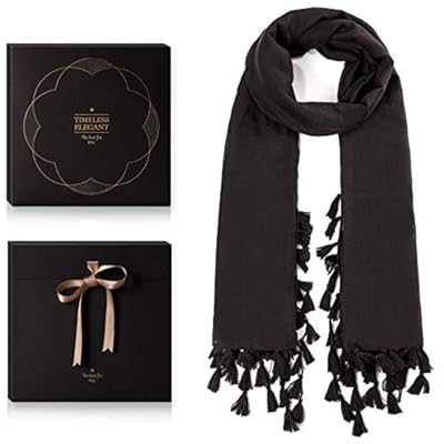 Womens Tassel Scarf Gift Packing - Plain Lightweight Scarf Large Pashmina Shawl Womens Tassel Scarf Gift Packing - Plain Lightweight Scarf Large Pashmina Shawl