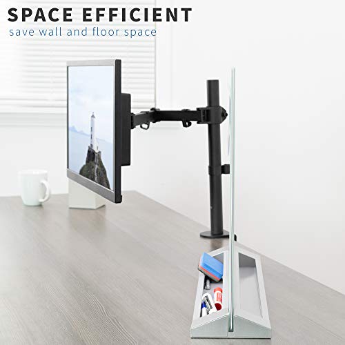 VIVO Freestanding Glass 23 x 19 inch Desktop Dry Erase Board, Privacy