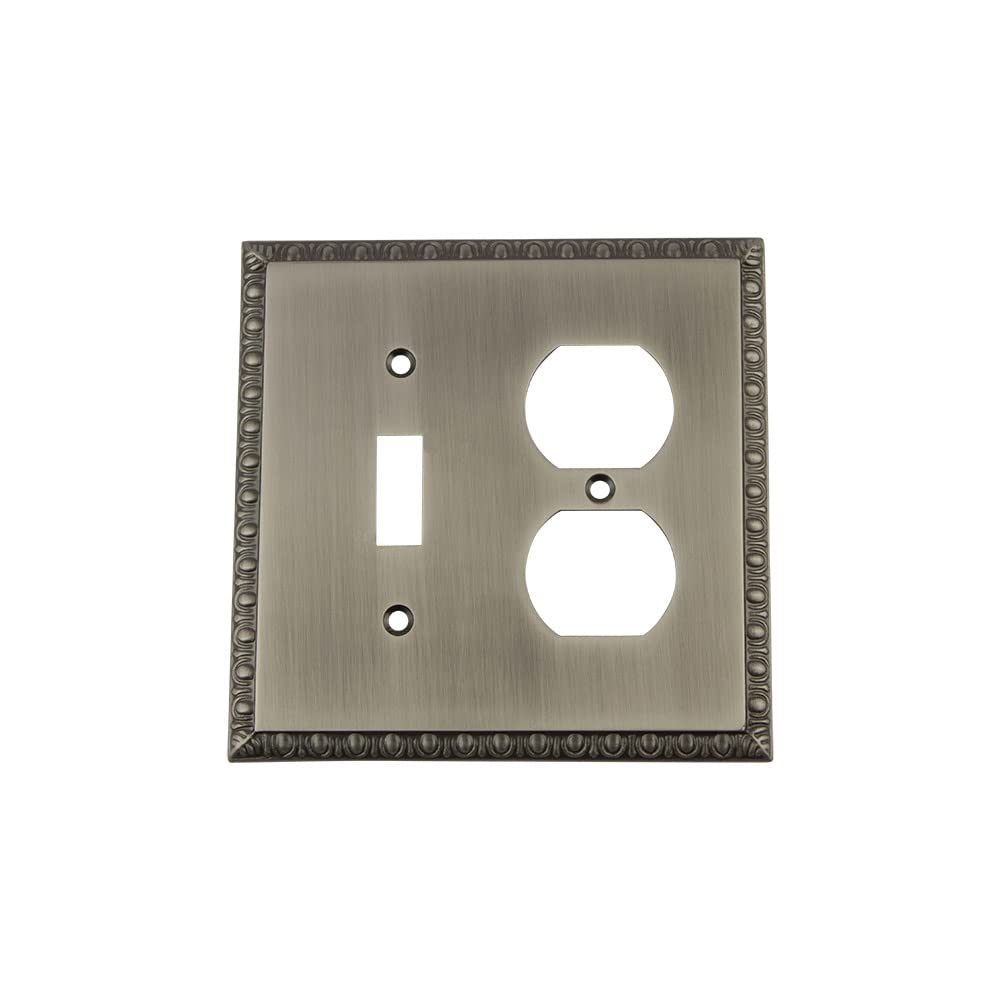 Nostalgic Warehouse Egg & Dart Deco Electrical Outlet Switch Plate Cover
