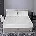 FAIRYLAND Queen Mattress Topper Bed Pillow Top Cooling Mattress Pad Cover Cotton with Snow Down Alternative Fill(8-21 Inch Deep Pocket)