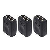 VCE 3 Pack HDMI Female To Female Coupler Gold Plated High Speed HDMI Female Adaptor