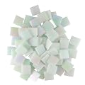 Jennifer's Mosaics White 3/4-Inch Iridized Venetian Style Glass Mosaic Tile, 8-Ounce