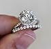 Platinum Plated Round Cubic Zirconia All-Around Infinity Band Wedding Ring Size 7
