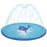 Ledivo Splash Pad& Sprinkler Mat 68'' Toddler Water Toys Fun for 1 2 3 4 5 6 Year Old Boys and Girls, Kids Outdoor Party Sprinkler Toy