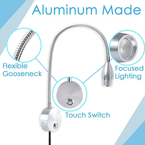 Adust Reading Light for Bed Headboard, Bed Reading Lamp, Bedside