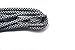 Lace Pros Round Woven Athletic Shoelaces (Black / White)