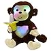 BSTAOFY Light up Monkey Stuffed Animal Creative Glow Soft Plush Toys with Banana in Hand Nightlight Bedtime Birthday, Brown, 12.5 inch