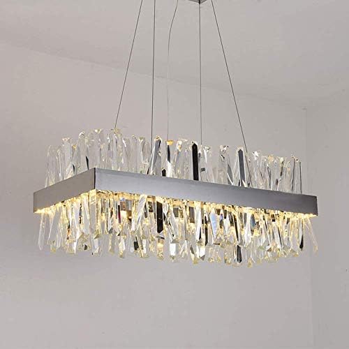 Z Liang ペンダントライト 高級感漂う モダンな照明モダンリビングルームライト香港スタイルのレストランのベッドルームの照明北欧ミニマリストの長方形クリスタルシャンデリア80 40 30cm インテリア照明 吊り下げ照明 Phoenixlightings Com