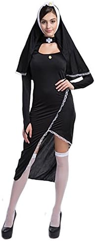 Ladies Naughty Nun Sexy Sister Habit Hen Night Sexy Fancy Dress Costume New Size 8
