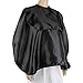 Segbeauty Makeup Cape, Comb out Cape Makeup Smock, Salon Beautician Cape, Makeup Artist Cape Esthetician Makeup Bib Cape for Client with Adjustable Fastener Closure (Black - Longer)