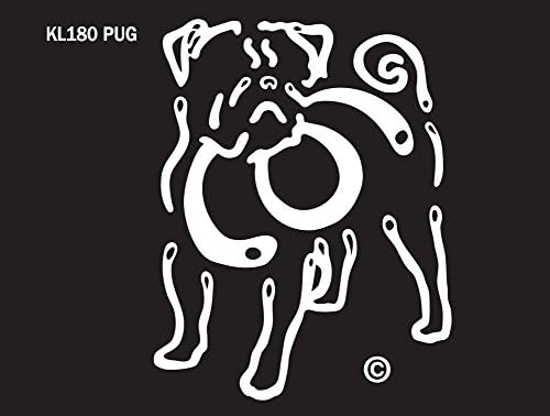 Pug Window Tatoo Vinyl Decal Sticker for Car Truck SUV or Glass Surface