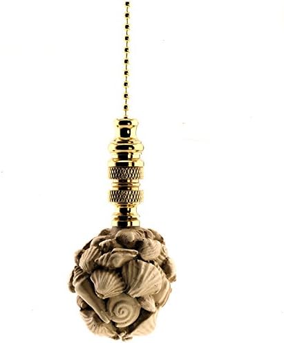 Shell Ceiling Fan Pull - 12 Inch chain + 3.25 Inch ornament