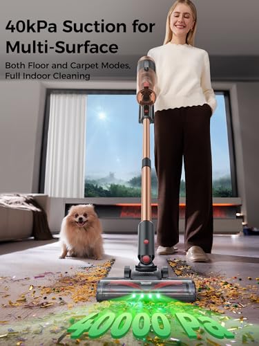 Proscenic P11 Ultra Cordless Vacuum Cleaner, 55KPa/50Mins/550W Stick Vacuum with Self-Standing, Wall Mount, Anti-Tangle, Adjustable Telescopic Pole, for Pet Hair, Hard Floor & Carpet