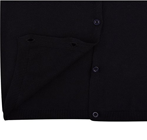 GSVIBK Girls Cardigan Long Sleeve Crewneck Cardigans Solid Knit Button Sweater Cardigan Baby Girl 5-6Y Black 6112