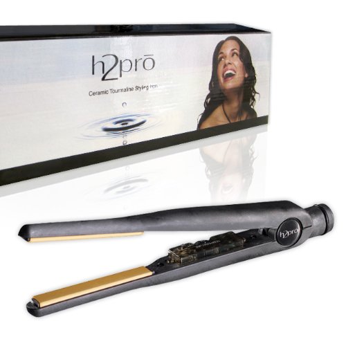 H2pro Professional Ceramic Tourmaline Styling Flat Iron, 4/10 Inch