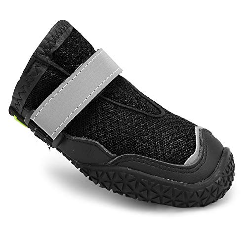 Dog Outdoor Shoes Breathable Running Shoes with Reflective Strap and Anti-Slip Sole for Pet Boots (7#)
