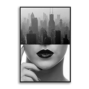 Framed Canvas Home Artwork Decoration Portrait Canvas Wall Art for Living Room, Bedroom - 16x24 inches
