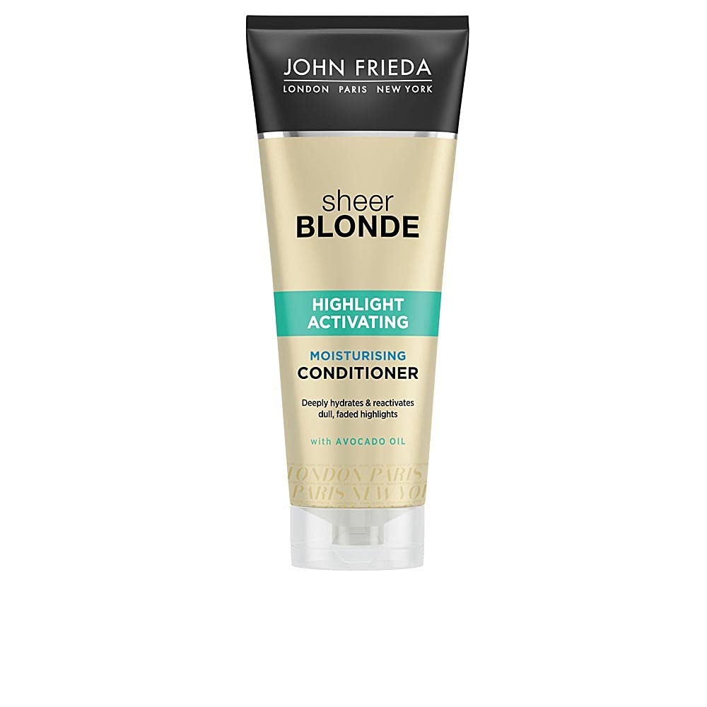 John Frieda Sheer Blonde Highlight Activating Moisturising Conditioner for Lighter Blondes, MultiColoured, Sunflower, 250 ml, (Pack of 1)