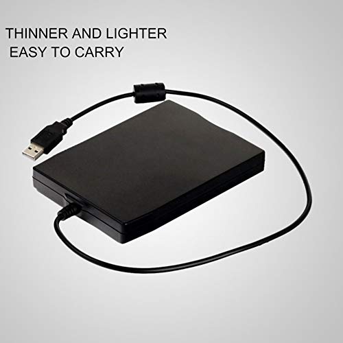 Florenceenid 3.5 inch 1.44MB FDD Black USB Portable External Interface Floppy Disk FDD External USB Floppy Drive for Laptop - Thumbnail 5